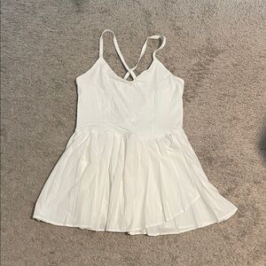 Offline by Aerie White Spaghetti Strap Athletic Dress